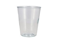 GLASS COLDCUT CONICAL VASE MIKEY 19X16,5CM