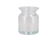 GLASS VASE MILK CAN 15X12CM
