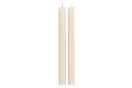 CANDLE RUSTIC DINNER OFFWHITE S/2 3X25CM