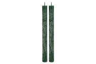 CANDLE RUSTIC DINNER GREEN S/2 3X25CM