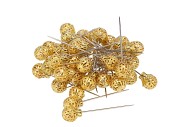 PERLES ÉPINGLES PETIT MÉTAL DORÉ 1CM X6CM PAR 48 PIÈCES
