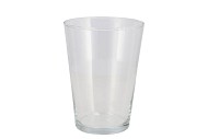 GLASS VASE CONICAL 19.5X14.5CM