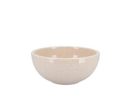 CERAMIC BEIGE STONE BOWL 15X8CM