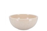 CERAMIC BEIGE STONE BOWL 18X9CM