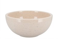 CERAMIC BEIGE STONE BOWL 26X12CM