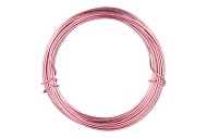 FIL D' ALUMINIUM LAQUE ROSE 2MM X 12 MÈTRES PAR 100 GRAMMES 
