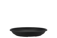 FLOWERMATERIAL PLASTIC SAUCER 26CM BLACK SET OF 10