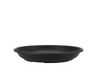 MATÉRIAU DE FLEURS SOUCOUPE EN PLASTIQUE DIA 28CM NOIR PAR 10 PIÈCES
