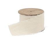LINT KATOEN OP ROL CRÈME 4,6CM PER 3 METER