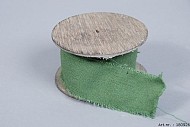 LINT KATOEN OP ROL GROEN 3,2CM PER 3 METER