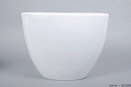 ALMADA BLANC VASE EN CÉRAMIQUE OVALE 39X19X31CM 
