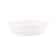 KERAMIK SCHALE WEIß GLANZ NIEDRIG 20CM RUND
