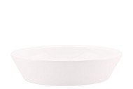 KERAMIEK SCHAAL WIT GLANS LAAG 25CM
