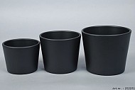 KERAMIEK 3DLG POT ANTRACIET MAT KONISCH 15CM