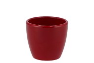 CERAMIC WINE RED SHINY POT 7X6CM