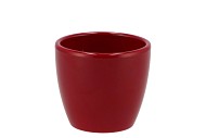 CERAMIC WINE RED SHINY POT 8X7,5CM