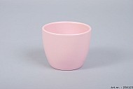 BLUMENTOPF ROSA SILBER MATT 10CM