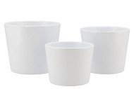 KERAMIK 3-TEILIG WEIß GLANZ KONISCH 15CM