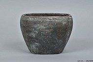 IRON STONE POT OVAAL GRIJS 28X16X20CM