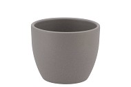 CERAMIC GREY STRUCTURE POT 10X8,5CM