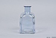 BOUTEILLE EN VERRE BLEU CARRÉ 9X9X16CM