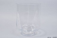 GLASS CYLINDER LOW FOOT HEAVY COLDCUT D27XH35CM