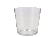 GLAS POT KONISCH ZWAAR D13XH12CM