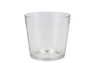 VERRE POT CONIQUE LOURD D13XH12CM