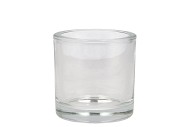 GLASS POT CILINDER HEAVY 9X8CM