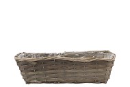 WICKER BASKET BALCONY GREY 40X16X12CM