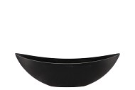 MELAMINE GREY BOAT OVAL 55X14X18CM