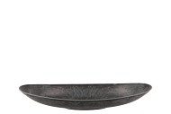 MELAMINE GREY BOWL OVAL 40X17X6CM