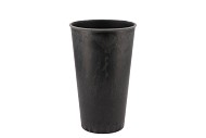 MELAMINE GREY VASE 15X24CM