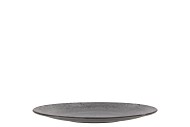 MELAMINE GREY PLATE ROUND 18X18X2CM NVB