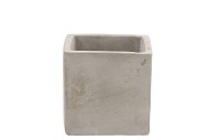 CONCRETE GREY POT SQUARE 9X9X9CM