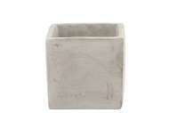 CONCRETE GREY POT SQUARE 11X11X11CM