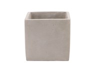 CONCRETE GREY POT SQUARE 13X13X13CM