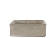 CONCRETE GREY BOWL SQUARE 20X20X7CM