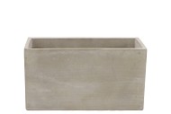 CONCRETE GREY BOWL RECTANGLE 26X13X14CM