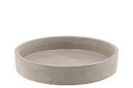 CONCRETE GREY BOWL ROUND 25X5CM