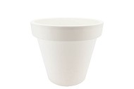 PLASTIQUE BLANC POT BORD LARGE 25CM