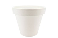 KUNSTSTOF WIT POT BREDE RAND 35CM