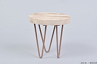 HOCKER HOLZ/METALL 15X15CM