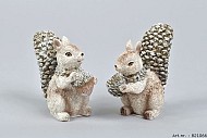 ÉCUREUIL+GLAND 12X5X10CM ASSORTI PAR PIÈCE