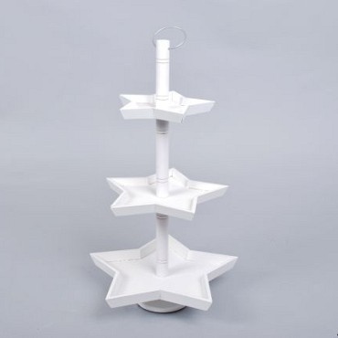 ETAGÈRE 3DLG STER HOUT WIT 45CM