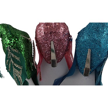 DECO SHINE BIRD PEACOCK MULTICOLOR 24CM ASS P/1