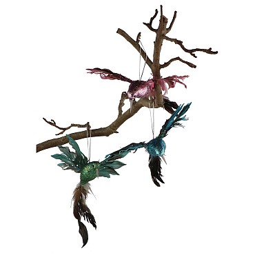 DECO SHINE BIRD HUMMING MULTICOLOR 23CM ASS P/1