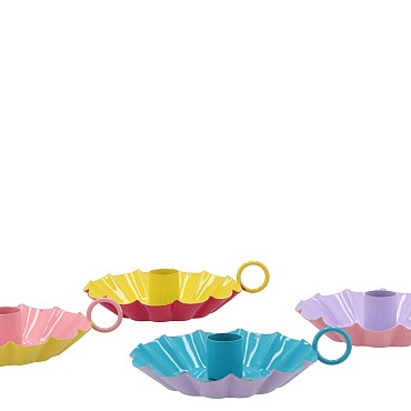 MARRAKECH FLOWER CANDLE 15CM COLORFULL MIX