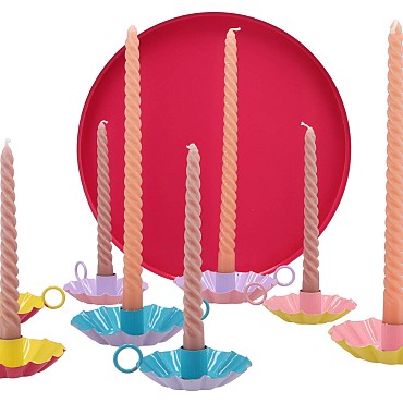 MARRAKECH FLOWER CANDLE 15CM COLORFULL MIX