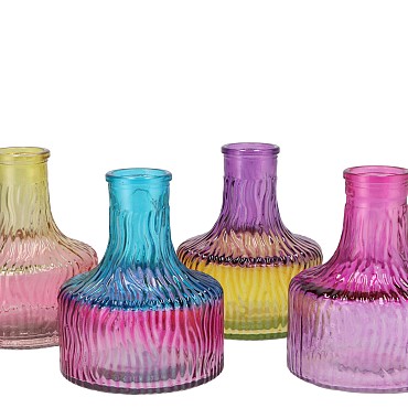 BICOLORE VASE COLORFUL MIX ASS P/1 11X13CM